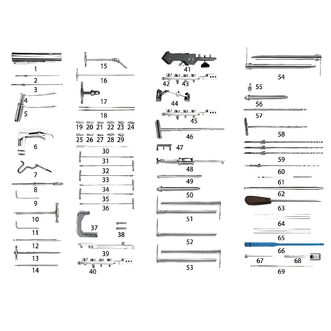 脛骨インターロッキングネイル用楽器セット (①)
