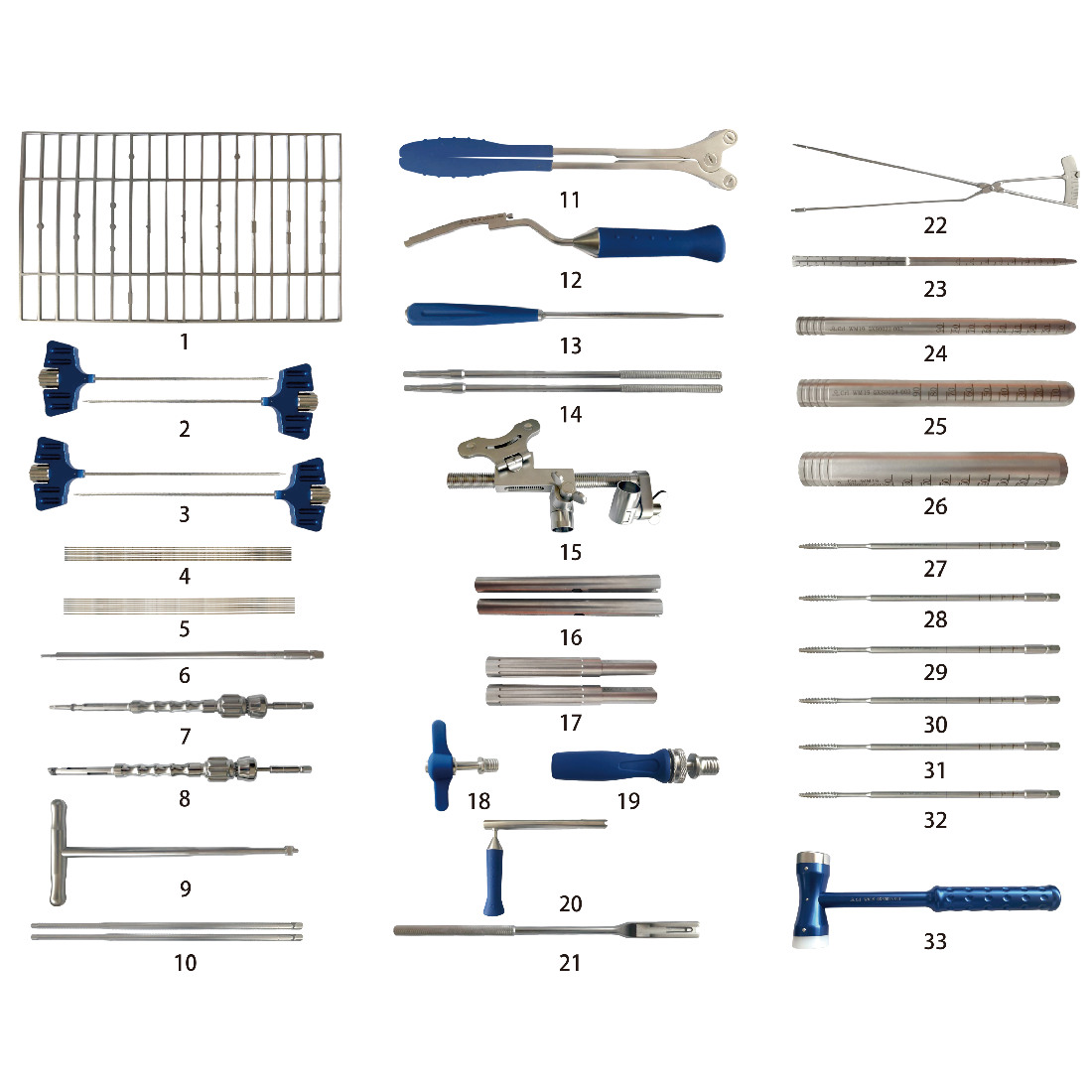 内部脊椎固定システム用の楽器セット (IX)