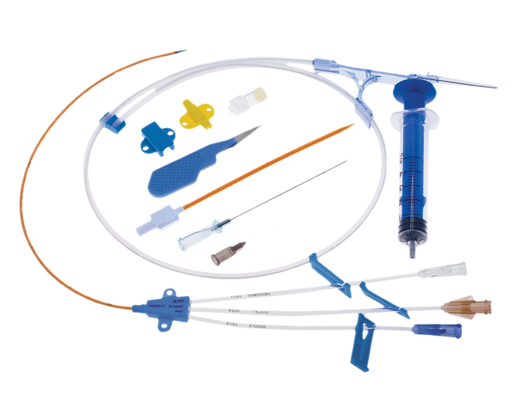 rhorizontal Central Venous Catheter 1 Guide Wire 1 Ti